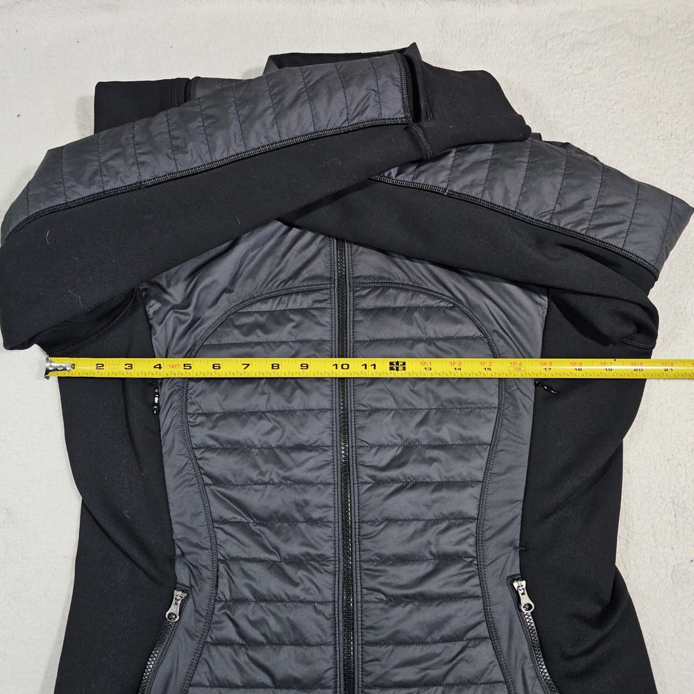 LULULEMON FIRST MILE QUILTED RUNNING Jacket Black Womens Size 10. - Picture 12 of 13